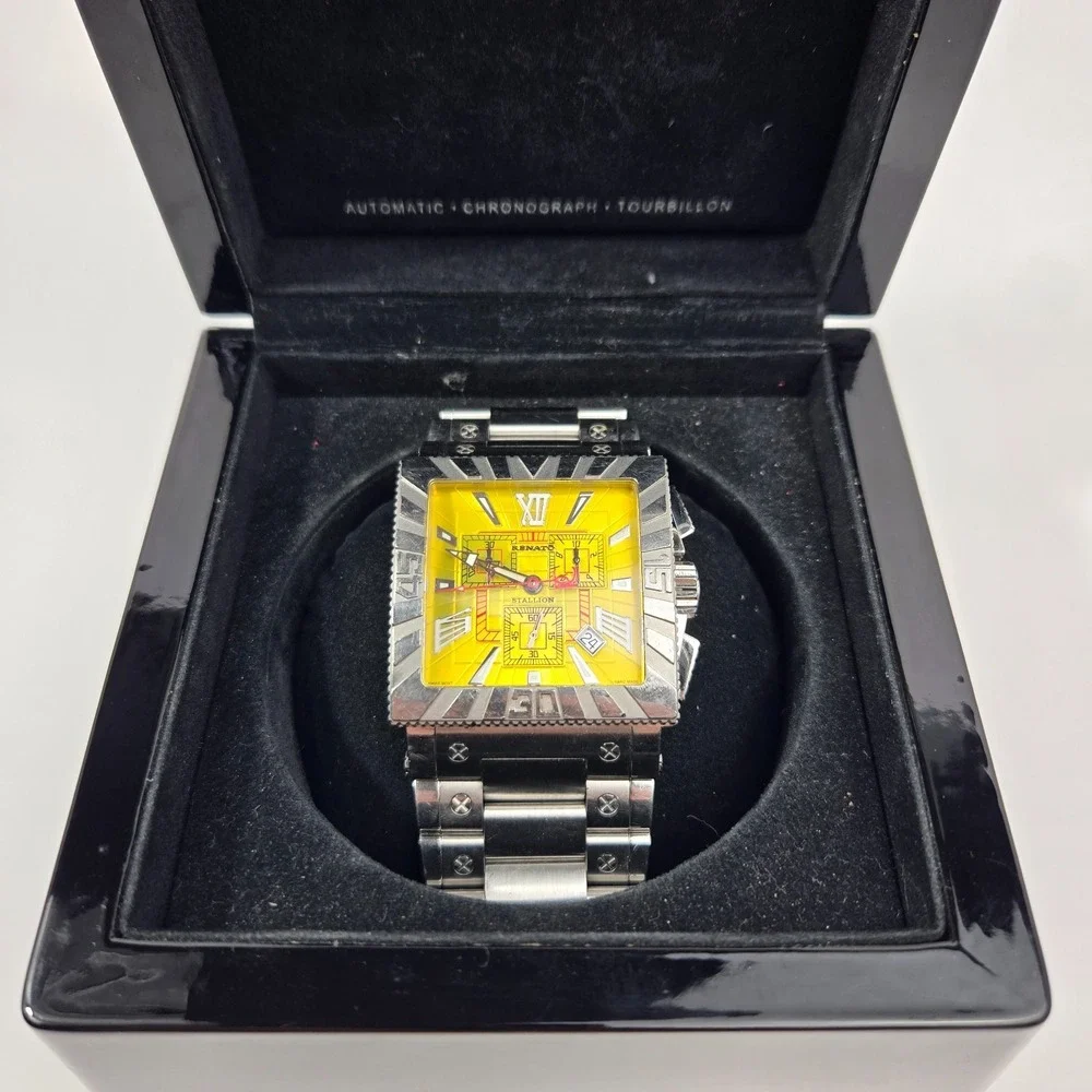Renato Stallion Chronograph Yellow Dial Stainless Steel Limited Edition Watch
